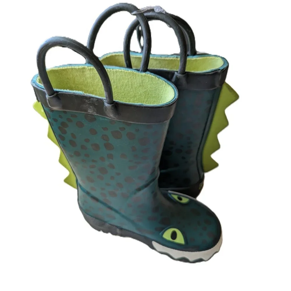 Carter's Baby Toddler Boys Green MONSTER Rainboot CAMO Rain Boots for Ki… - Picture 3 of 8